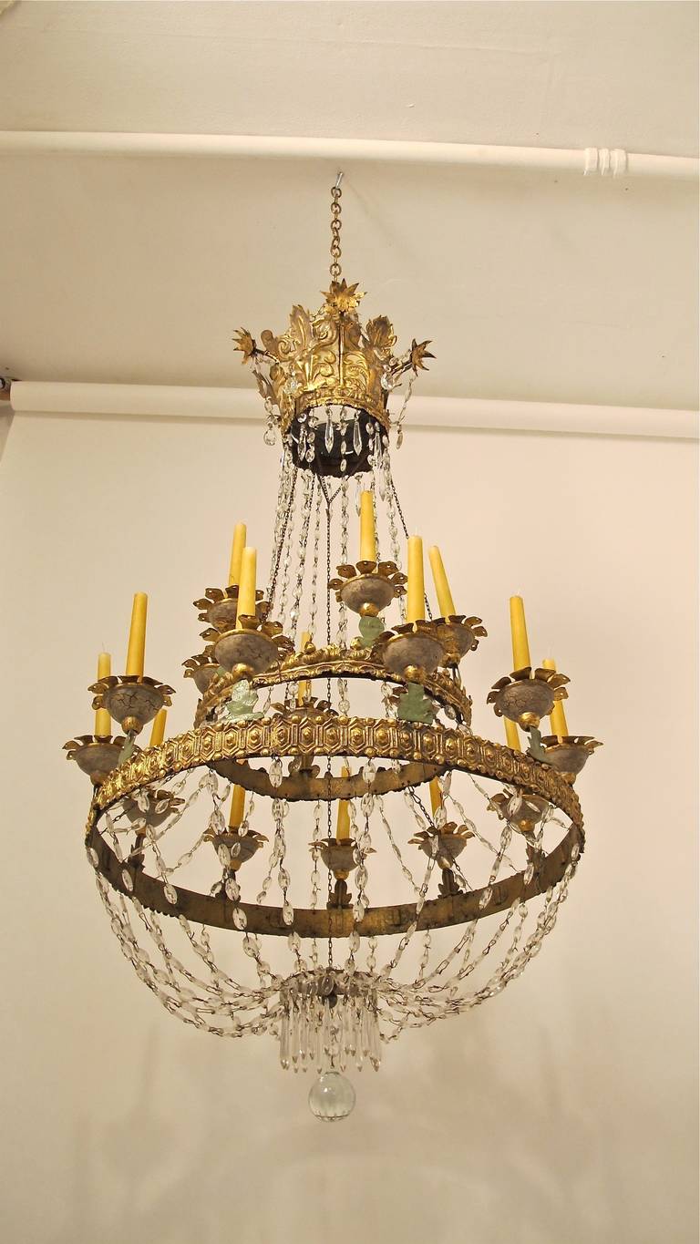 Extraordinary  18th cent. Italian Candle Chandelier 2