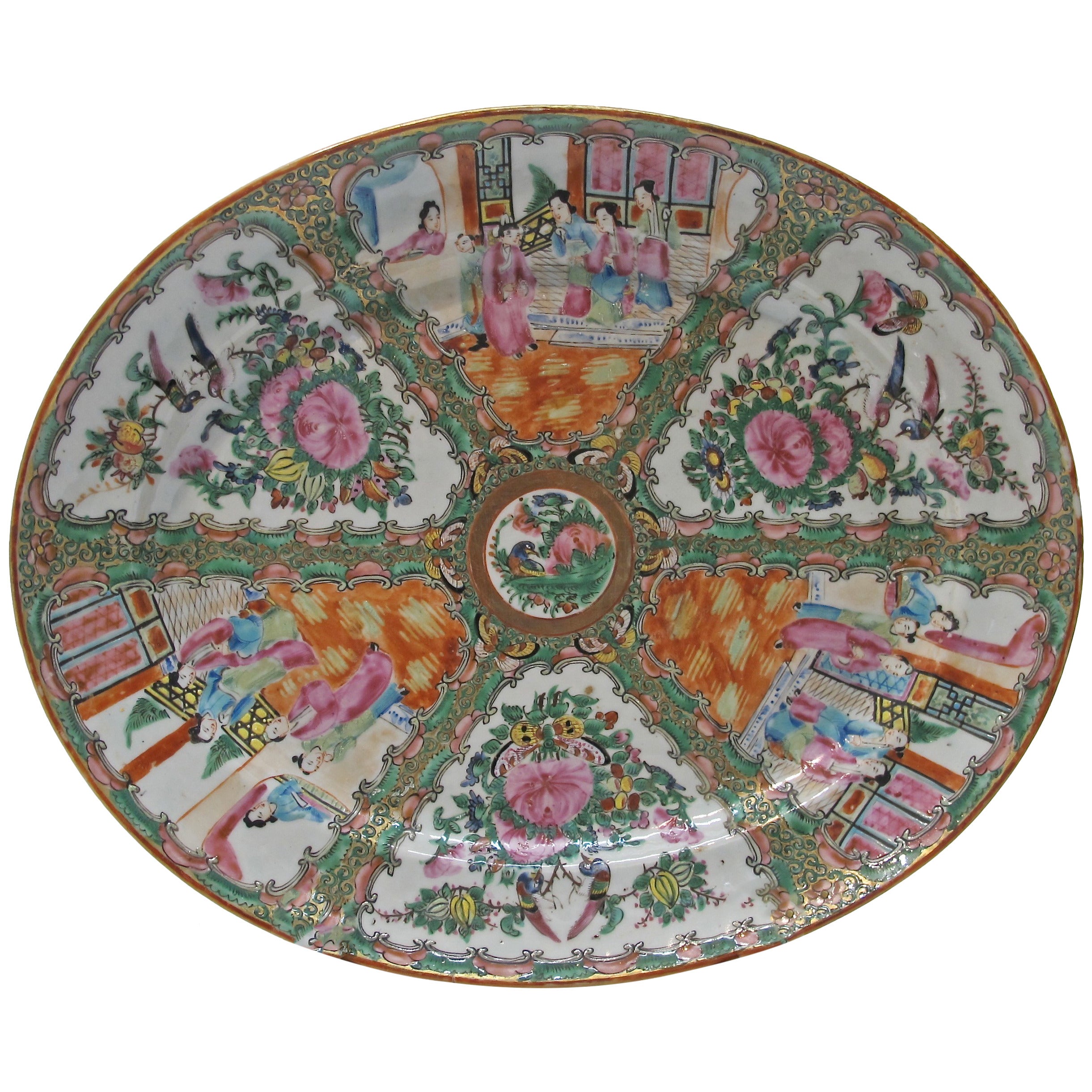 19th Century Chinese Famille Rose Medallion Platter