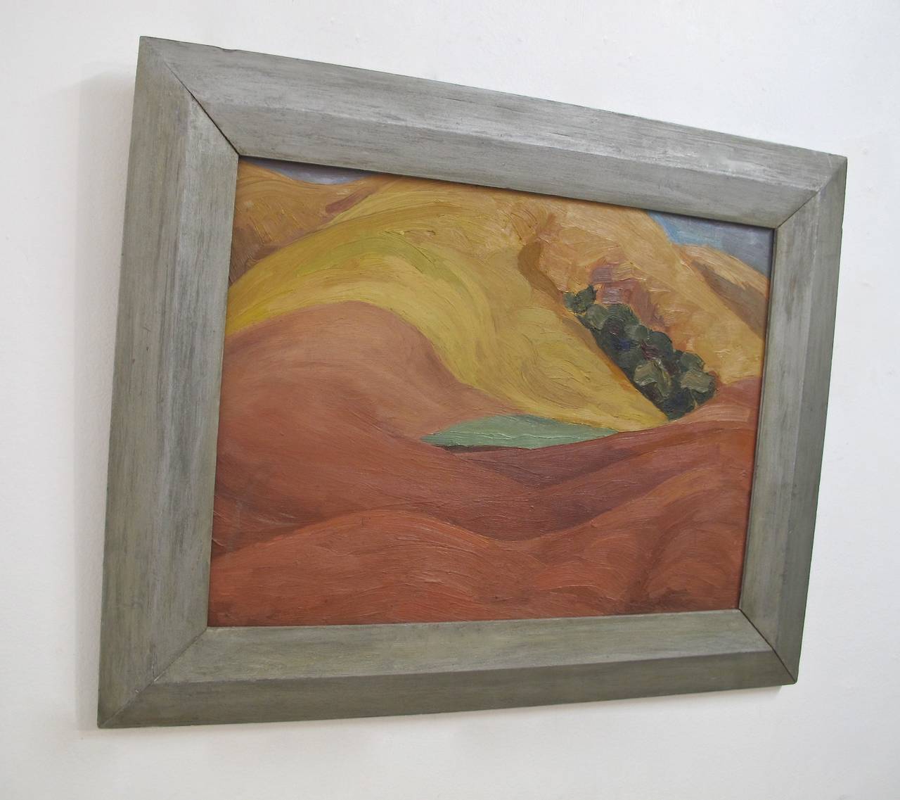Mid-Century Modern California Abstract Landscape Painting by Ruth Armer