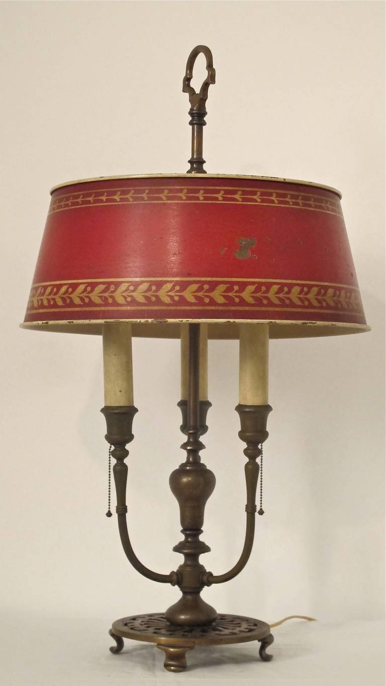 Painted Mediterranean Spanish Style Bouillotte Desk Lamp