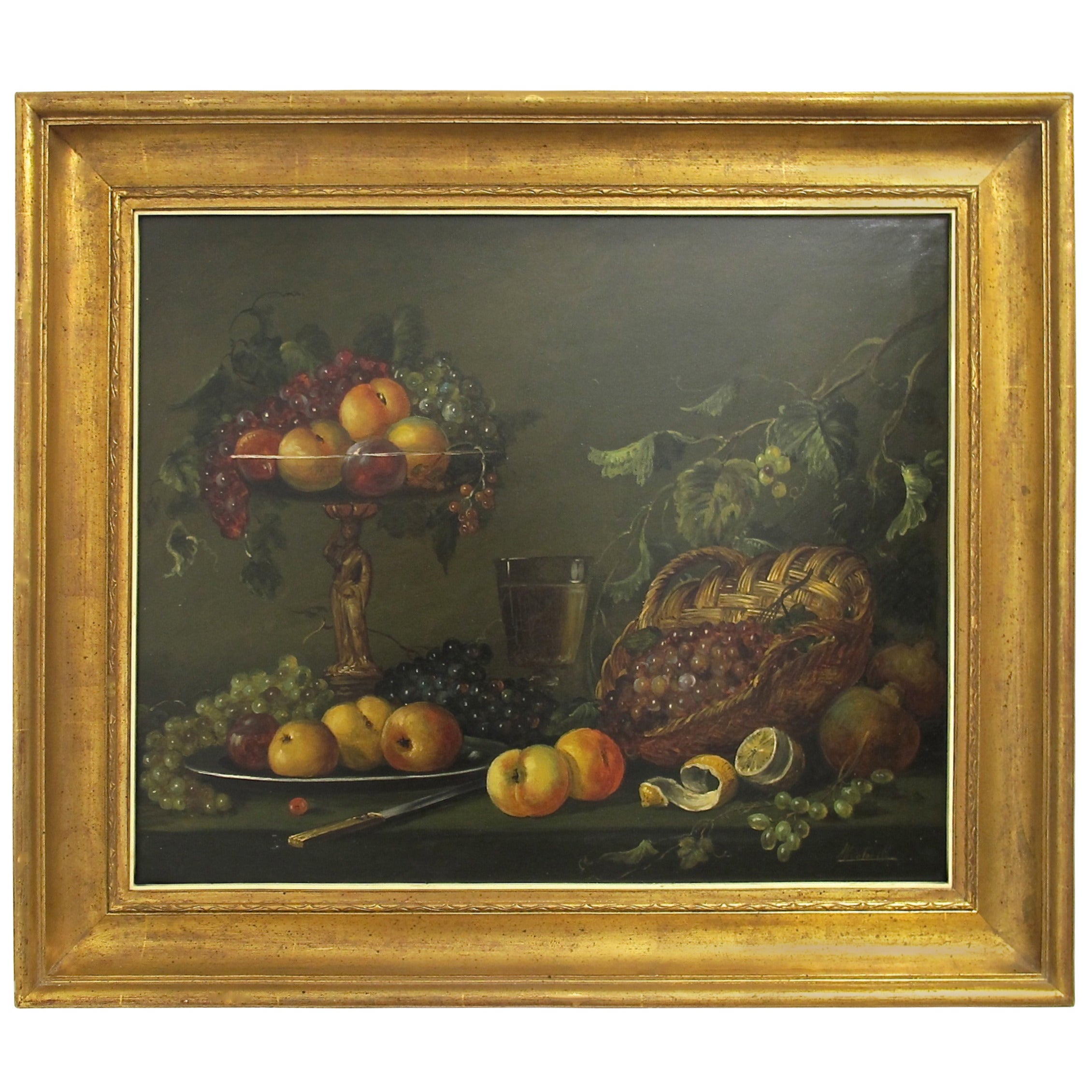 Nature morte de fruits du XIXe siècle de style Cenury