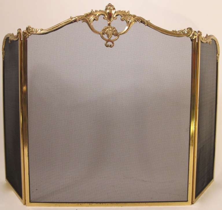 solid brass fireplace screen