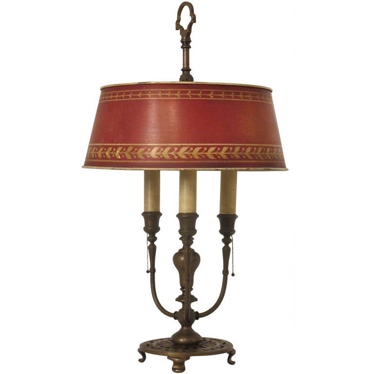 Mediterranean Spanish Style Bouillotte Desk Lamp at 1stdibs