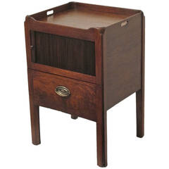 English Georgian Mahogany Bedside Cabinet Table 9