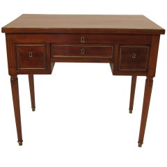 Antique Directoire Mahogany Dressing Table French