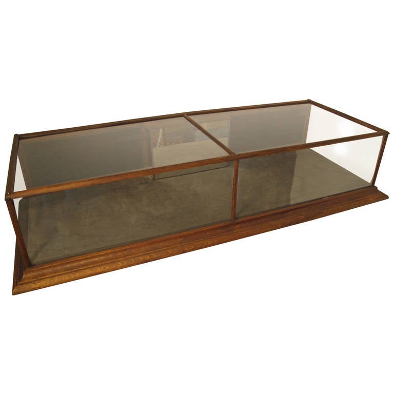 American Oak Counter Top Display Case at 1stdibs