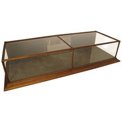 Vintage American Oak Counter Top Display Case