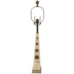 Italian Marble Obelisk Lamp