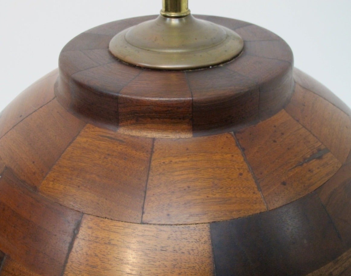 American Very Large Hand Made Mid-20th Century Walnut Lamp