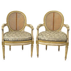 Pair of Louis XVI Style Fauteuils