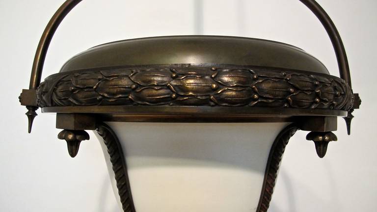 19th Century Bronze Gas Light Fixture 3