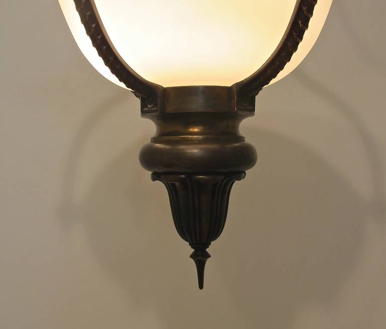 19th Century Bronze Gas Light Fixture 6