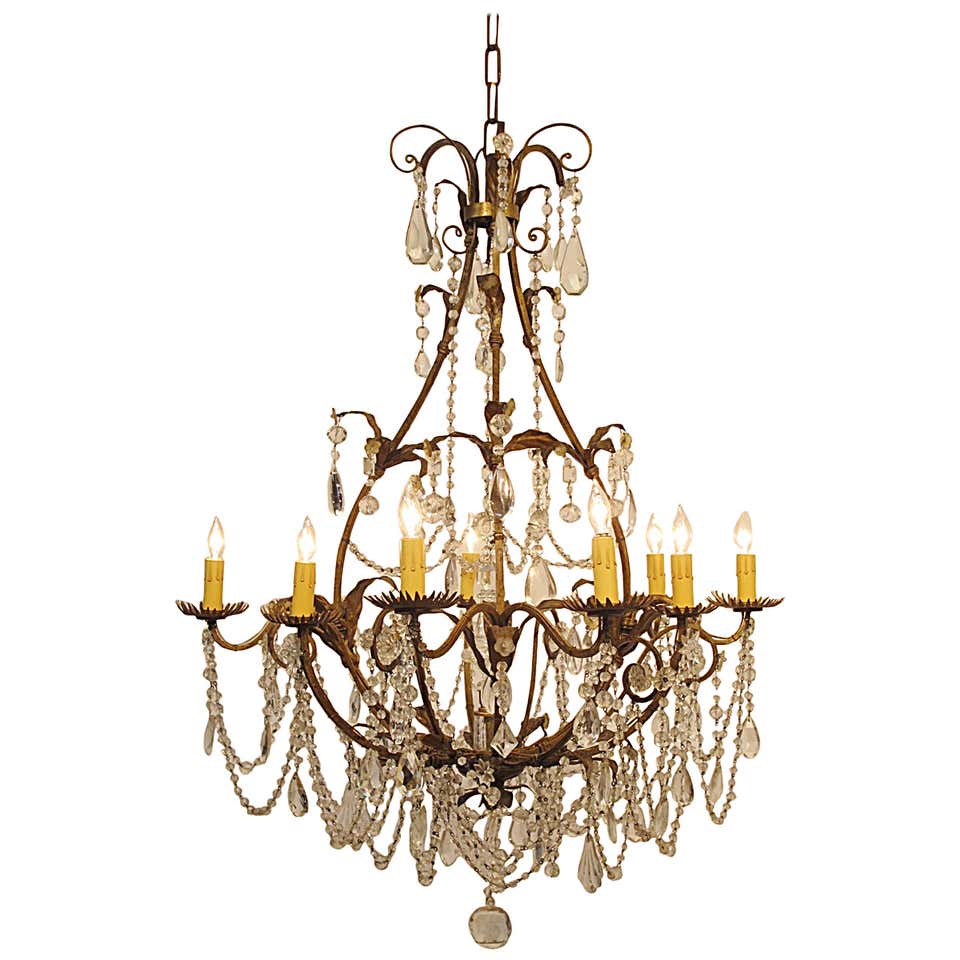Large Wrought Iron Hanging Pot Rack with Grape Motif at 1stDibs ...