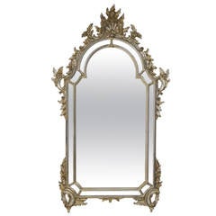 Italian Silver Gilt Mirror