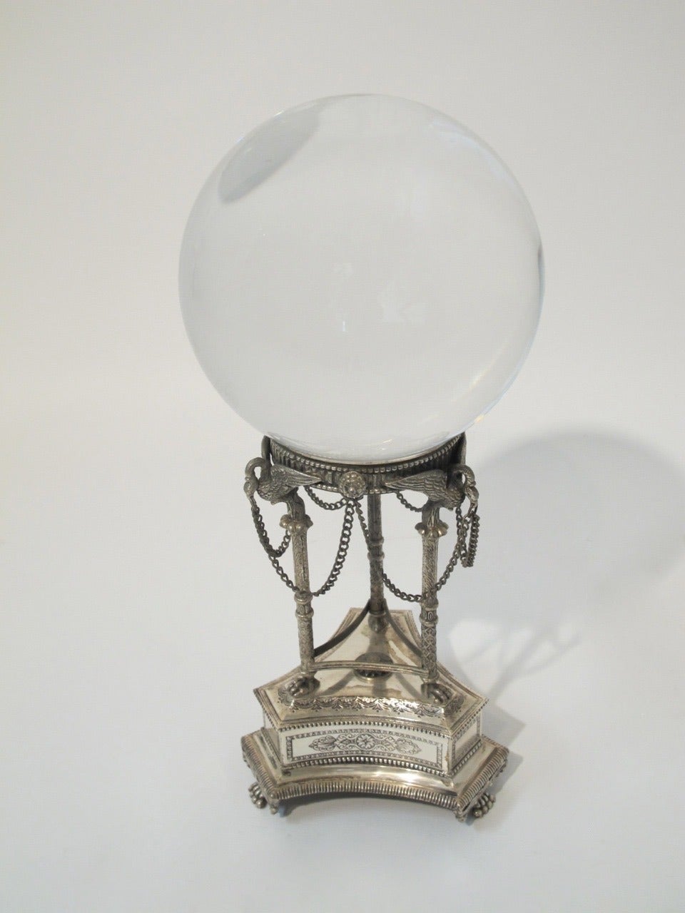 Glass Sphere on Neoclassical Stand 5