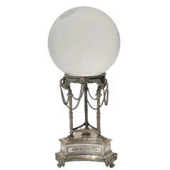 Glass Sphere on Neoclassical Stand