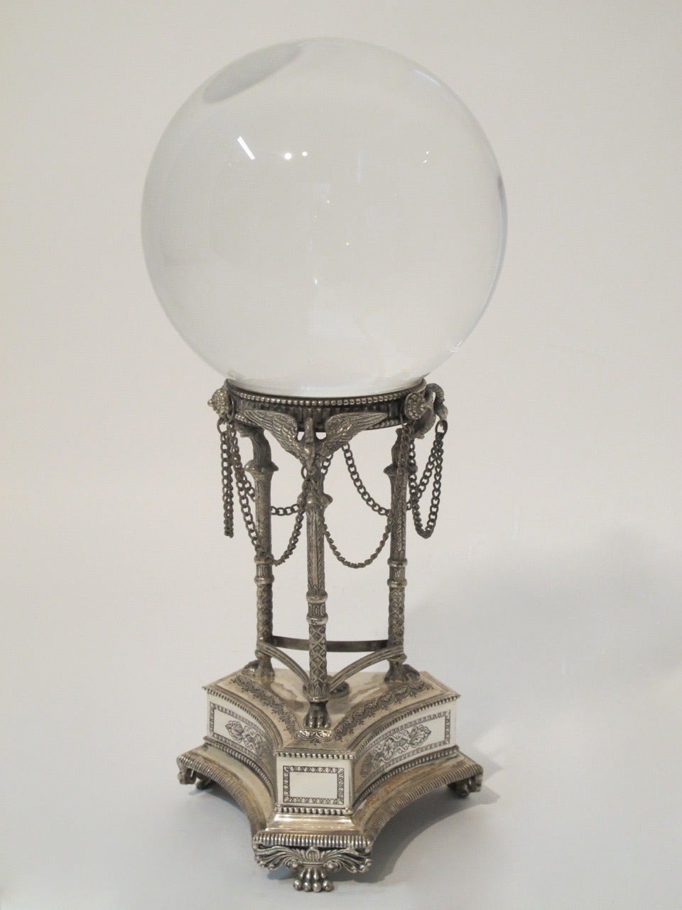 Glass Sphere on Neoclassical Stand 4