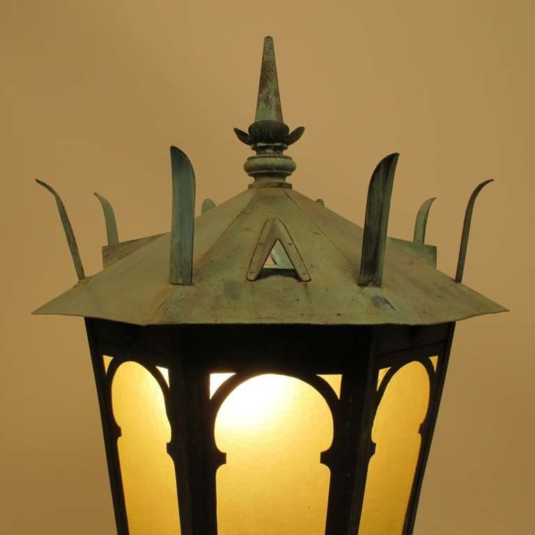 20th Century Large Bronze Lantern