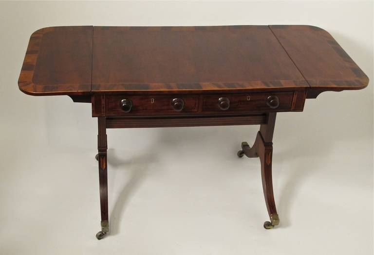 Early 19th c. English Regency Sofa Table In Excellent Condition In San Francisco, CA
