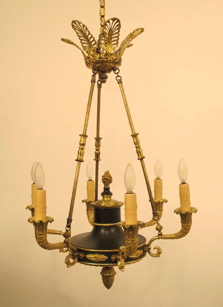 French Empire Style Ceiling Fixture In Excellent Condition In San Francisco, CA