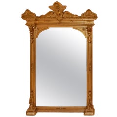 Antique American Victorian Mantel Pier Mirror