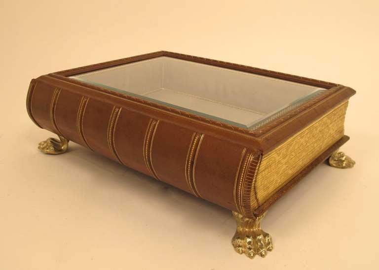Gilt Handsome Book Vitrine or Jewel Box