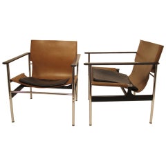 Pair of Modern Club Chairs by Charles Pollack for Knoll