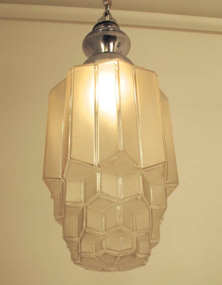 Art Deco Hanging Ceiling Lamp In Good Condition In San Francisco, CA