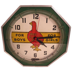 Vintage "Red Goose Shoes" Neon Clock