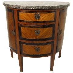 French Parquetry Demilune Cabinet 5
