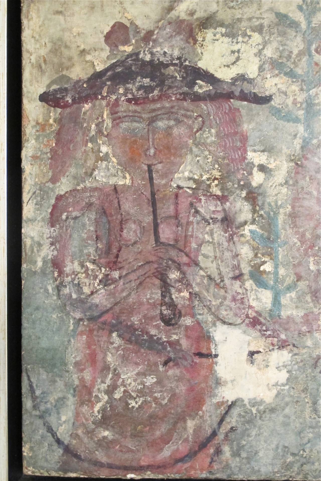 Painted Italian Modernist Painting by Gustavo Foppiani
