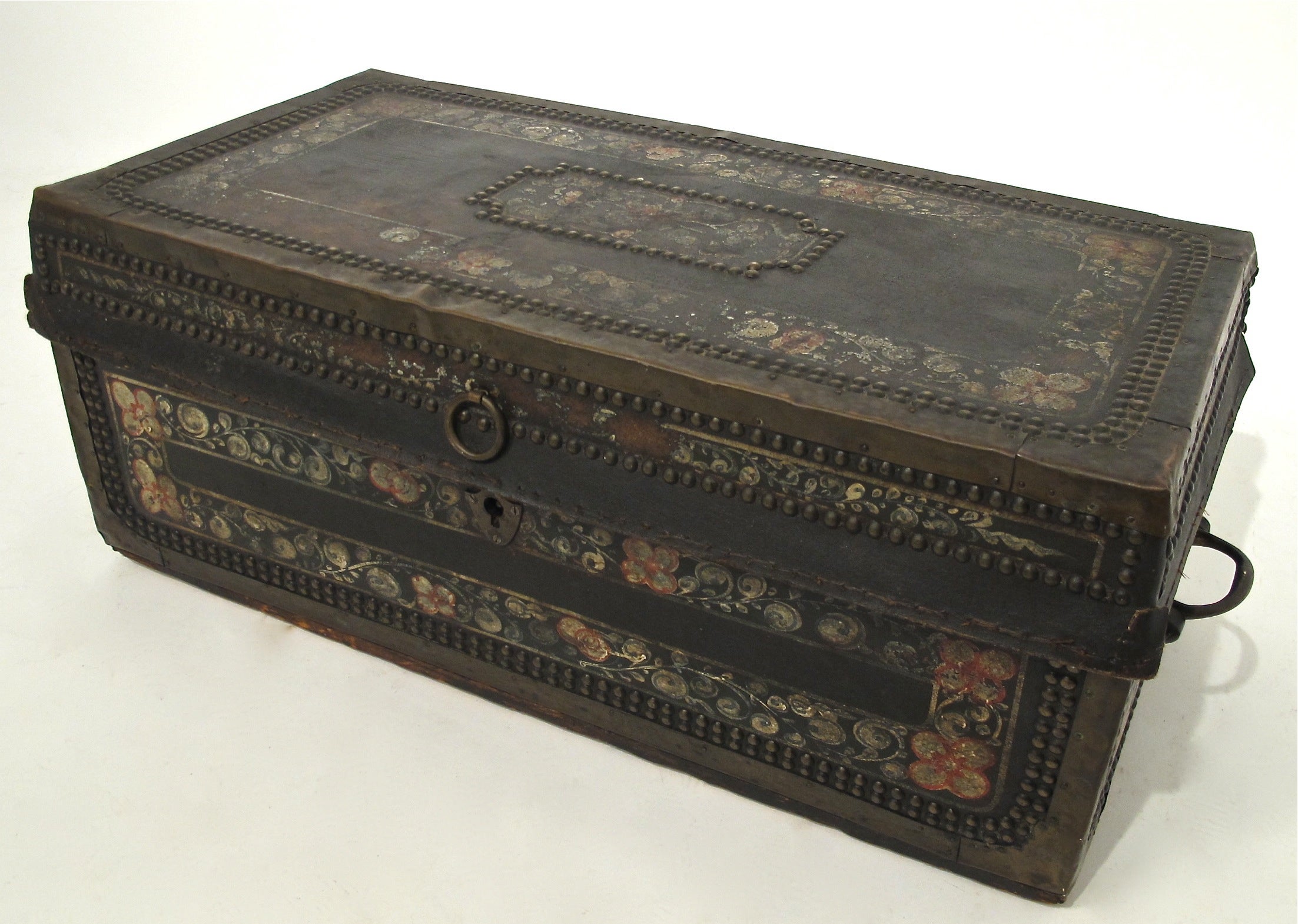 19th Century Chinese Export Hand Painted Trunk