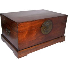 19th Century Chinese Camphor Wood Chest on Stand
