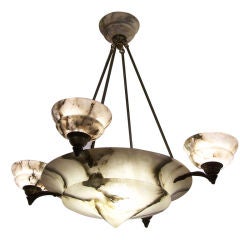 Art Deco Alabaster Light Fixture 6