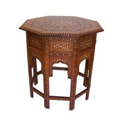 Anglo-Indian Inlaid Tabouret Table