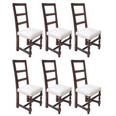 Set of Six 18th Century Walnut Dining Chairs