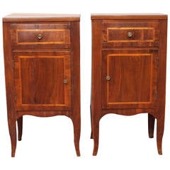 Pair of Italian Neoclassical Commodini or Side Tables