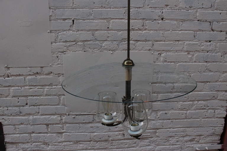 Mid-Century Modern Italian Chandelier in the Style of Pietro Chiesa  for Fontana Arte For Sale