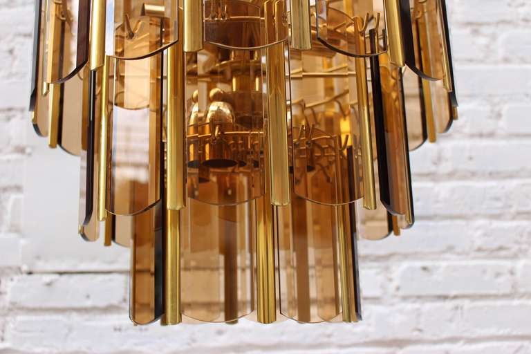 Italian Brass Chandelier In Excellent Condition In Los Angeles, CA