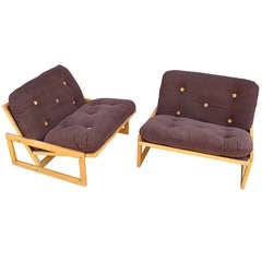 Italian Pair of Chairs "Carlotta" by Afra and Tobia Scarpa for Amedeo Cassina