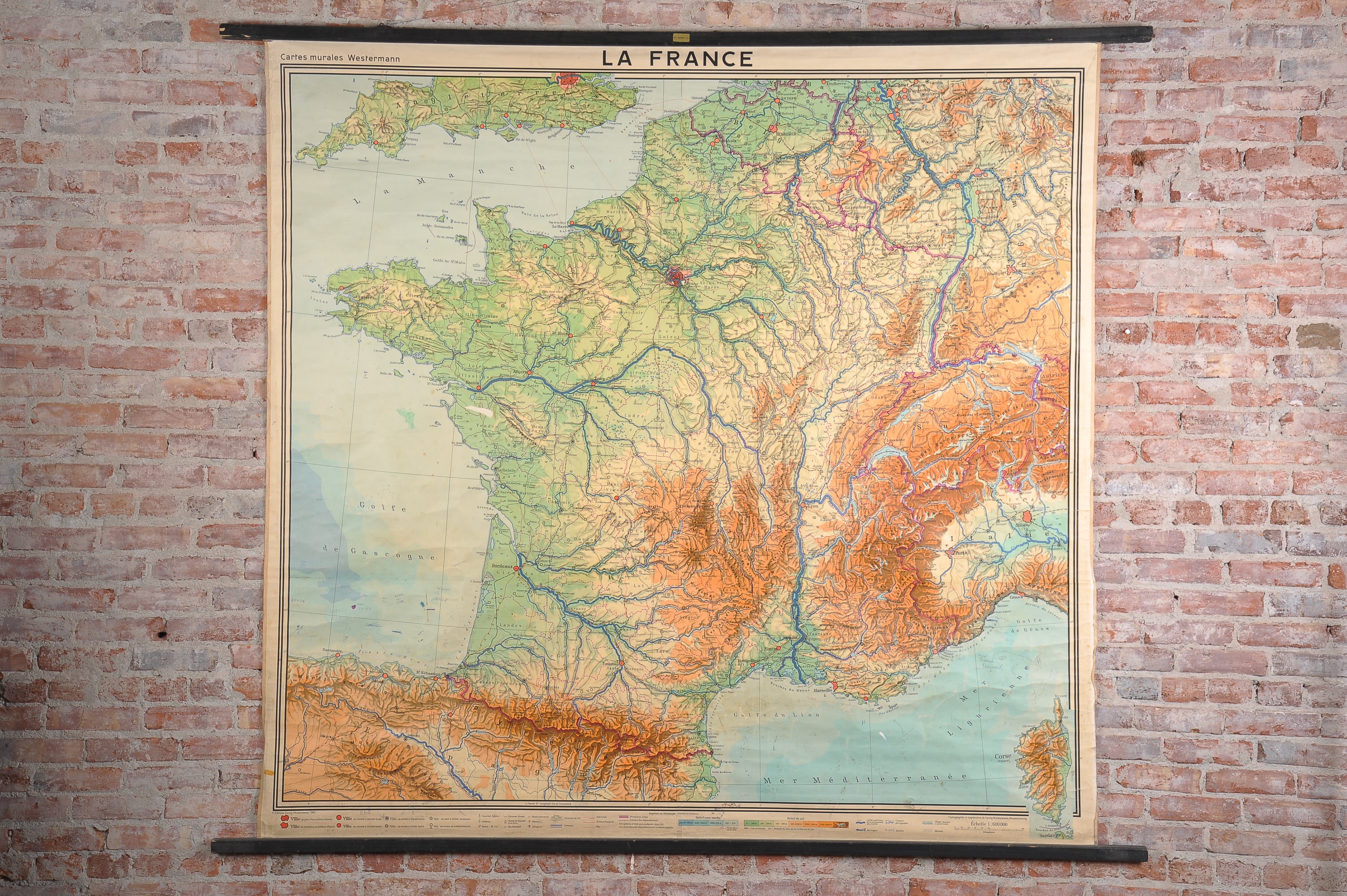 La France School Map from Austrian Library