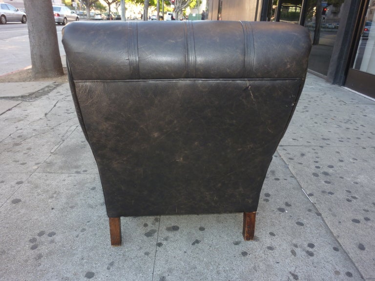 Mid-20th Century Austrian Antique Leather Chair