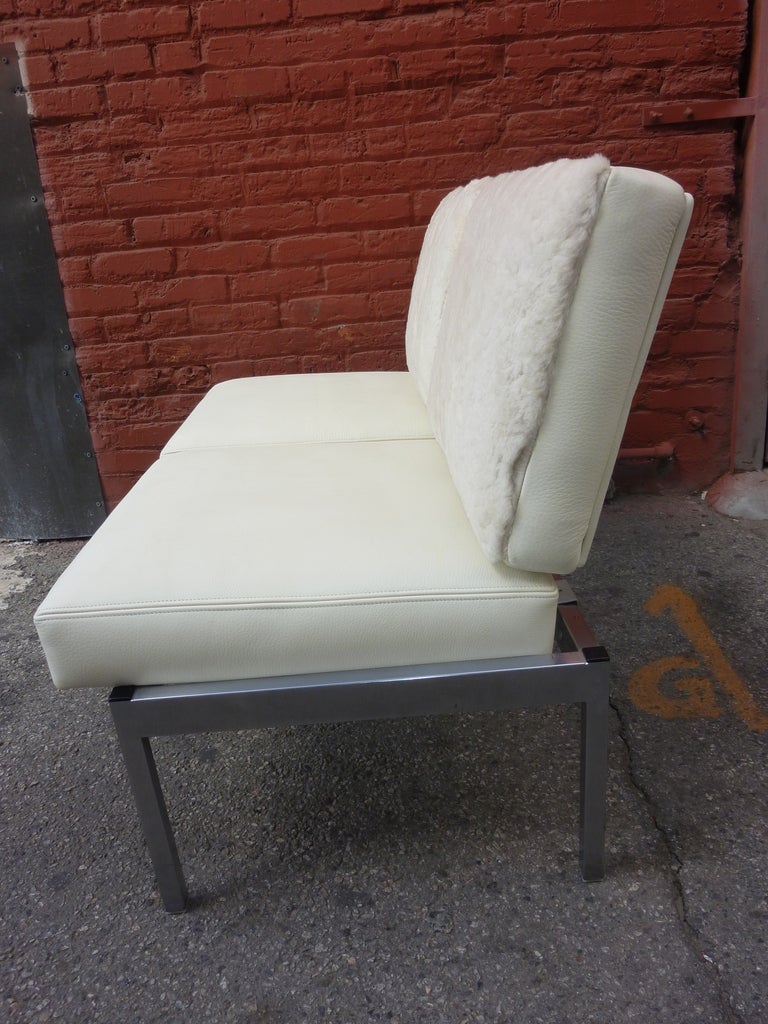 American Settee in the Style of Knoll, Milo Baughman For Sale