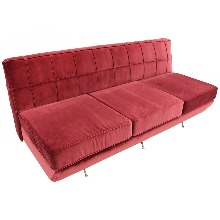 Italian Sofa after Marco Zanuso, circa 1960s Divano Sleep-o-Matic For Sale  at 1stDibs