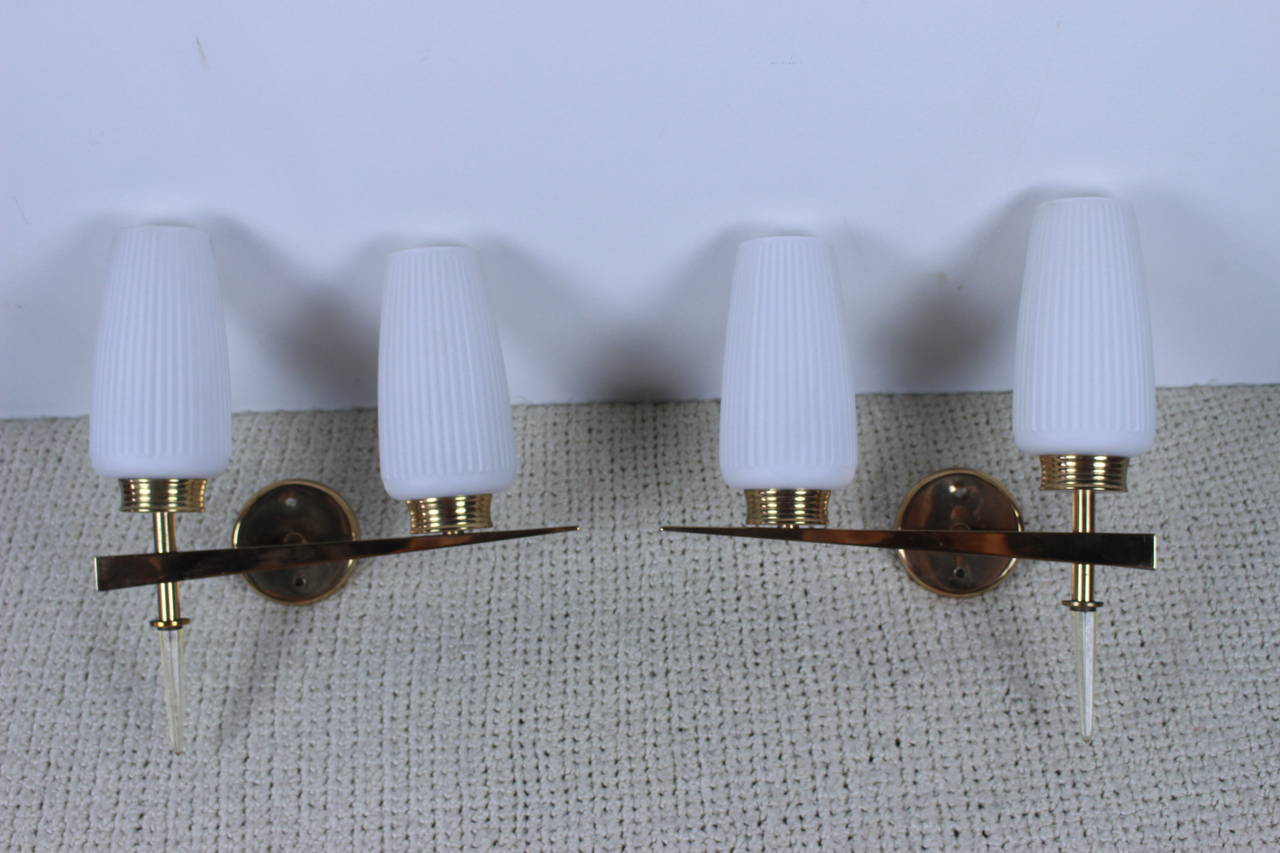 Mid-20th Century Wall Sconces in Style of Stilnovo For Sale