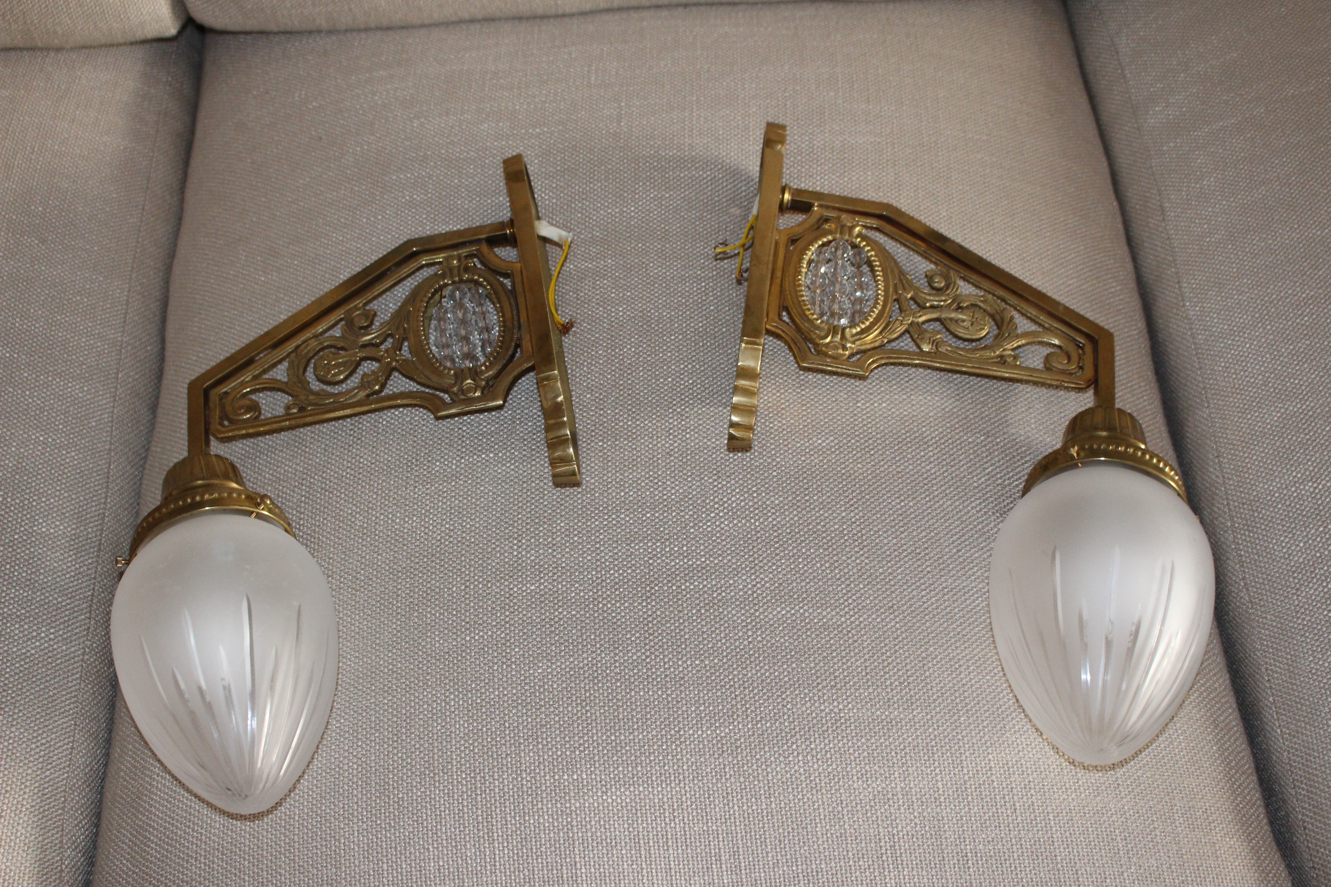 Austrian Successional Pair of Wall Fixtures