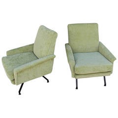Retro Italian Pair of Lounge Chairs