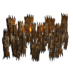 Vintage Wall Sconce-sculpture  By P. Malesh