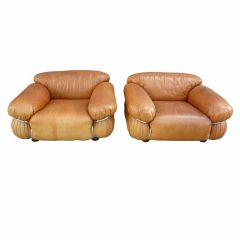 Gianfranco Frattini Sesann pair of chairs for Cassina