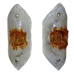 Mazzega pair of wall sconces